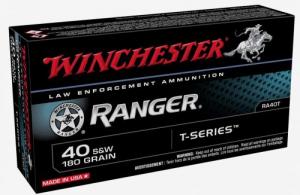 Winchester Ranger T-Series Hollow Point 40 S&W Ammo 50 Round Box - ZRA40T