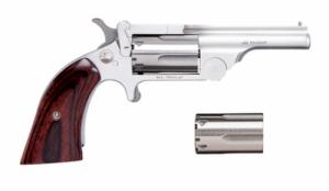 North American Arms Ranger II Chrome 22 Long Rifle / 22 Magnum / 22 WMR Revolver - NAA22MCBTII250
