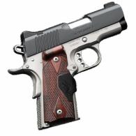 Kimber Ultra Carry II .45ACP, 3", Two-Tone Pistol, Low Profile Sights, 7rd Magazine, Rosewood Laser grips - Green Laser - 3200390