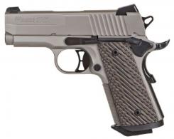 Sig Sauer 1911 Ultra Compact Single 45 Automatic Colt Pistol (ACP) 3.3" 7+1 Brown G10 Grip Nickel PVD Stainless Steel - 1911UT45NI