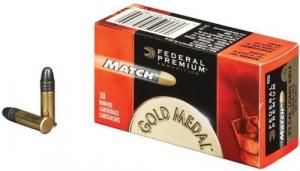 Federal Premium Gold Medal Match 40 Grain Solid .22 LR - 922A