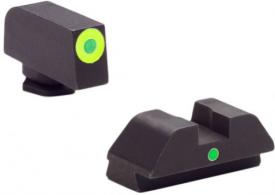 Main product image for AmeriGlo i-Dot Night Sights For Glock 42/43 Steel Green w/Lime Outline Black
