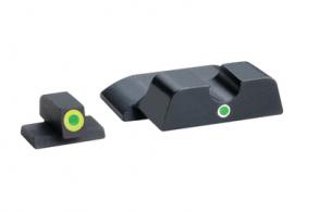 Pro i-dot Set For S&W Shield Front ProGlo Green Tritium With Lime Outline Single Dot Green Rear Sight - SW-345