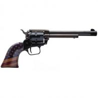 Heritage Manufacturing Rough Rider Black Standard Gold USA Flag 22 Long Rifle Revolver - RR22B6GOLDUSA