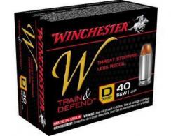 Winchester W DEFEND .40 S&W 180GR JHP 20/200 - W40SWD
