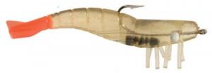 DOA Shrimp Lure, 4", 1/2oz Clear/FireTail - FSH4-315