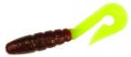 DOA C.A.L. Curl Tail Grub, 3" Rootbeer/Chartreuse - 15351