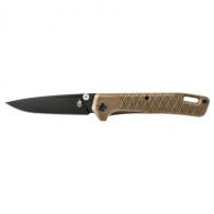 Gerber Zilch Plain Edge Folding Knife Coyote Brown Box - 30-001880