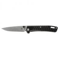 Gerber Zilch Plain Edge Folding Knife Black Blister - 31-004064