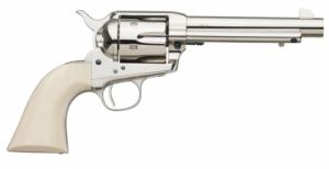Uberti 1873 Cattleman Cody Nickel/Ivory 4.75" 45 Long Colt Revolver - 356003