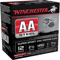 Winchester AA Steel Target Sporting Clays Load 12 Gauge 2.75" 1 oz. #7.5 Shot 25 Rounds Per Box - AASCL12S7