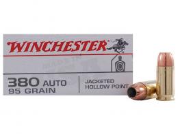 Main product image for Winchester Ammo USA .380 ACP JHP 95 GR 50Box/10Case
