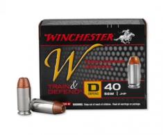 Winchester Ammo Train 40 S&W Full Metal Jacket 180 GR 50 Box/10 Case - W40SWT